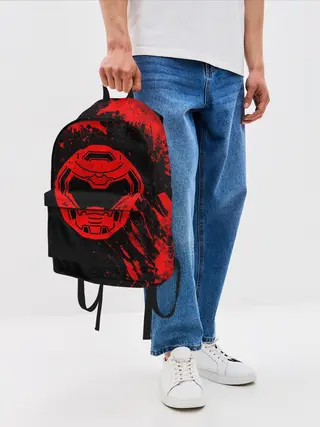 Рюкзак джинсовый / DOOM - Шлем