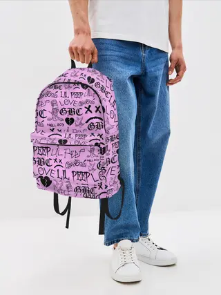 Рюкзак джинсовый / LIL PEEP LOGOBOMBING