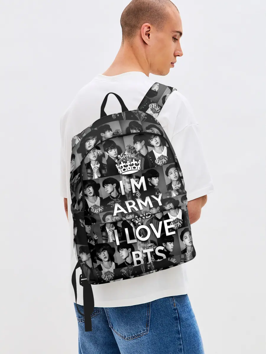 Рюкзак джинсовый / I am army and I lover BTS