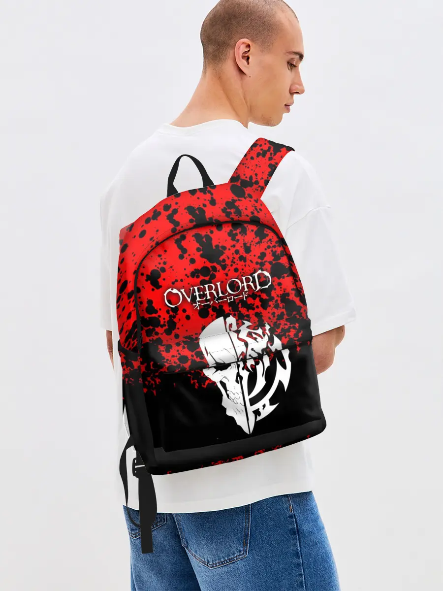 Рюкзак джинсовый / Overlord Skull red