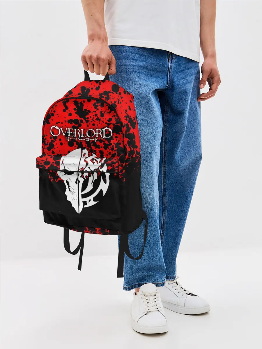 Рюкзак джинсовый / Overlord Skull red