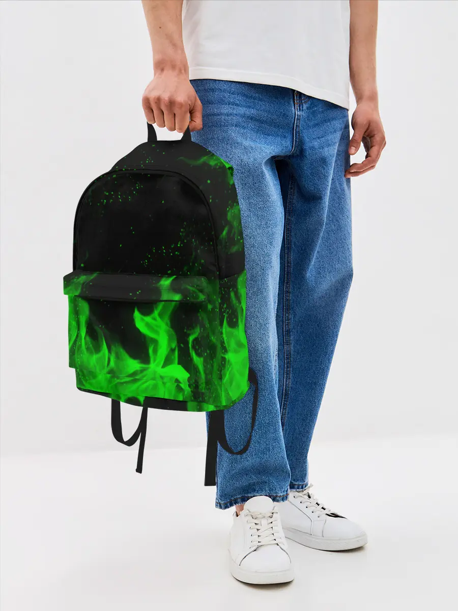 Рюкзак джинсовый / ЗЕЛЁНЫЙ ОГОНЬ | GREEN FIRE