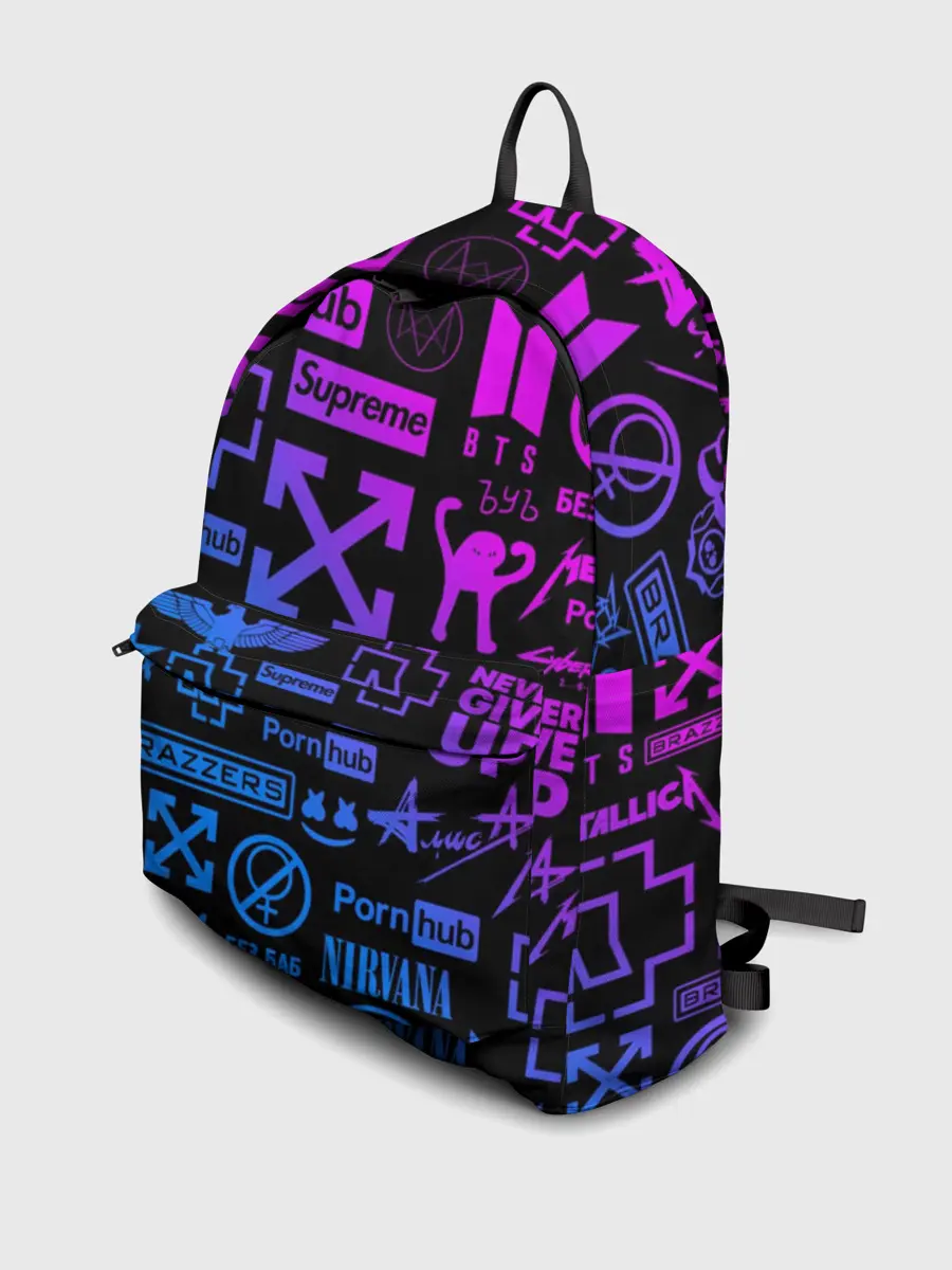 Рюкзак джинсовый / ЛУЧШИЕ ПРИНТЫ LOGOBOMBING