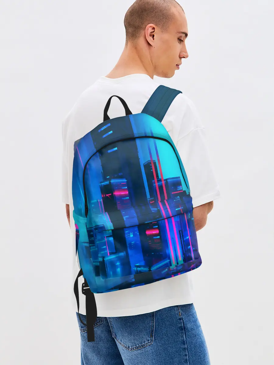 Рюкзак джинсовый / НОЧНОЙ ГОРОД