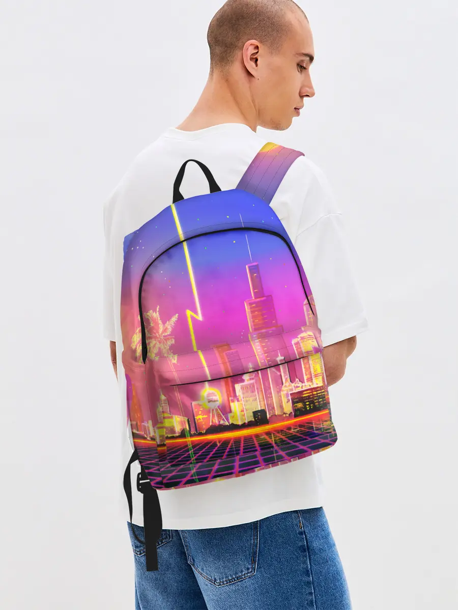 Рюкзак джинсовый / КИБЕР ГОРОД