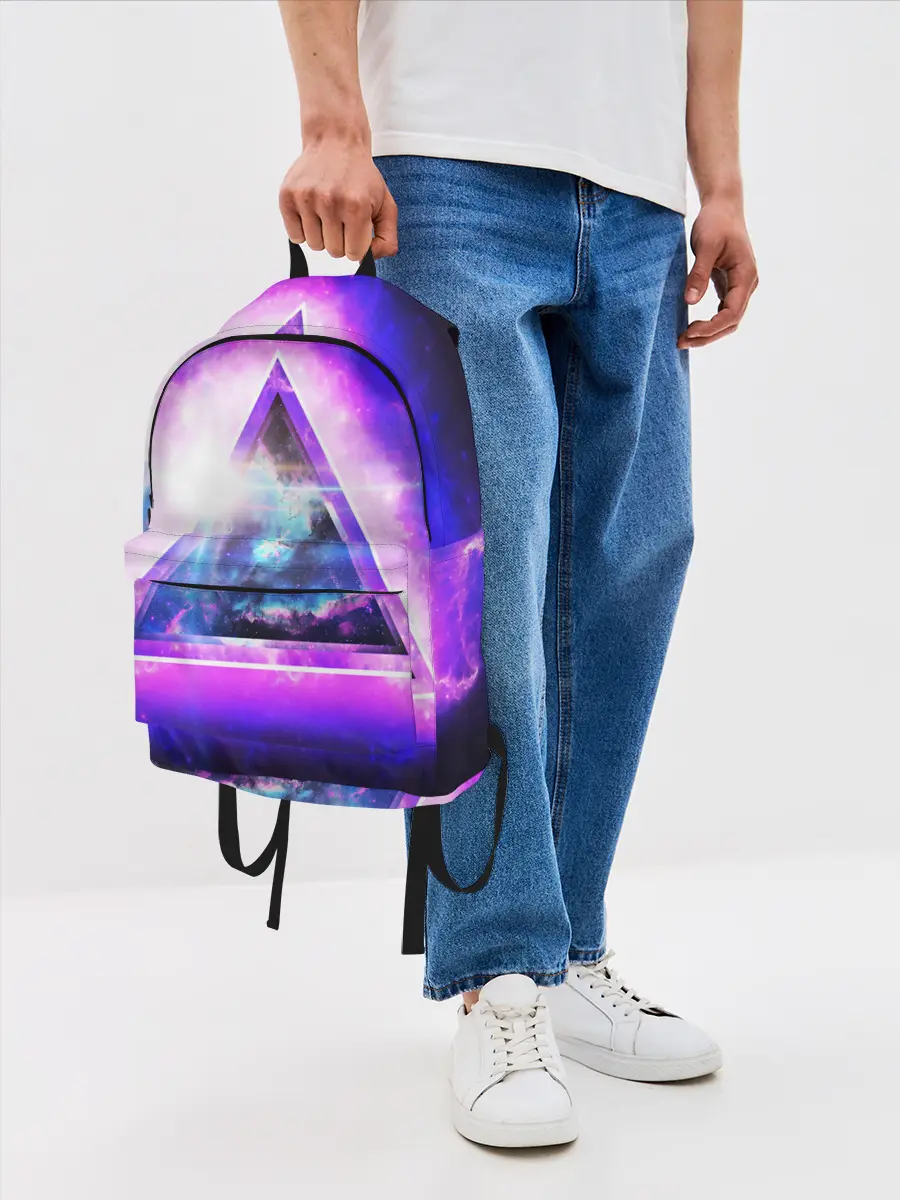Рюкзак джинсовый / КОСМИЧЕСКИЙ ТРЕУГОЛЬНИК
