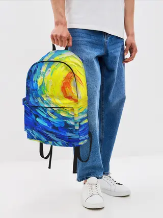 Рюкзак джинсовый / КРАСКИ ВАНГОГА
