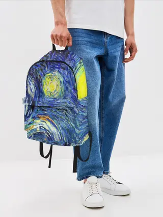 Рюкзак джинсовый / ИМПРЕССИОНИЗМ ВАНГОГ