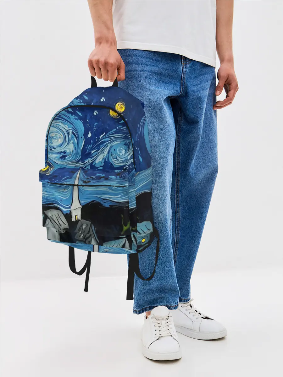 Рюкзак джинсовый / ЗВЁЗДНАЯ НОЧЬ ВАНГОГ