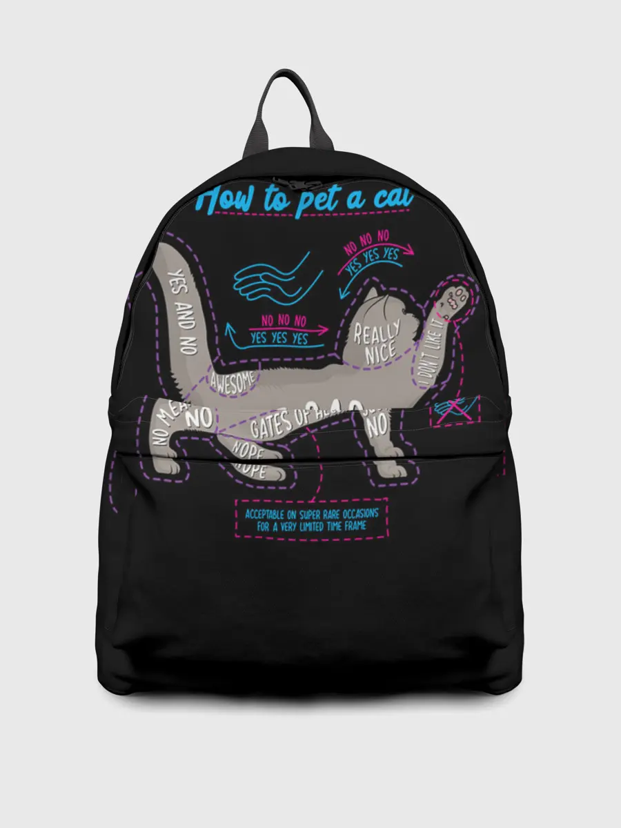 Рюкзак джинсовый / Как погладить кошку