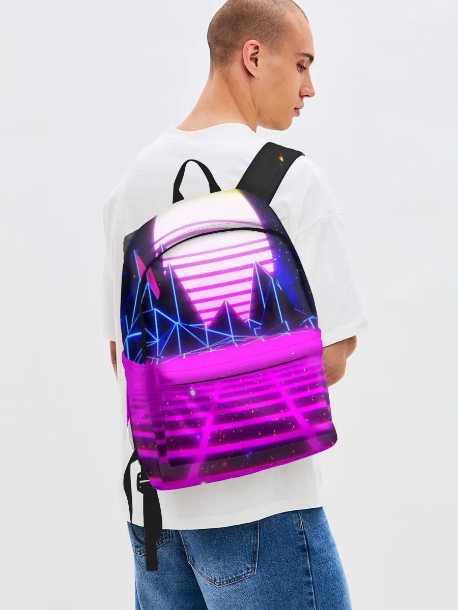 Рюкзак джинсовый / Ретро Стиль неон