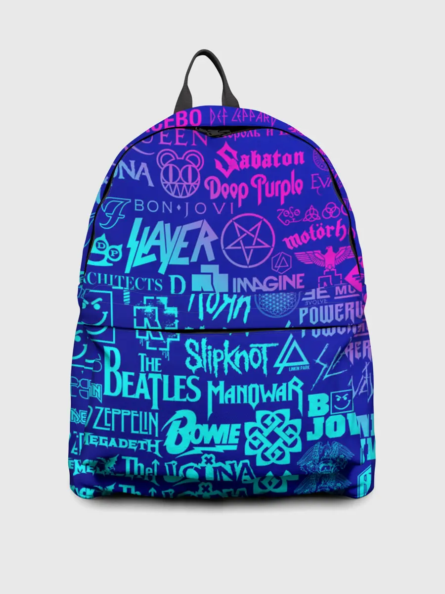 Рюкзак джинсовый / ЛОГОТИПЫ РОК ГРУПП