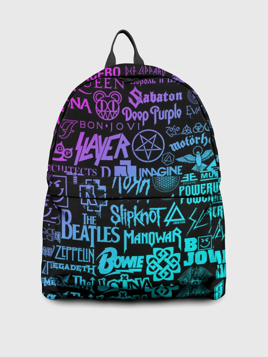 Рюкзак джинсовый / ЛОГОТИПЫ РОК ГРУПП