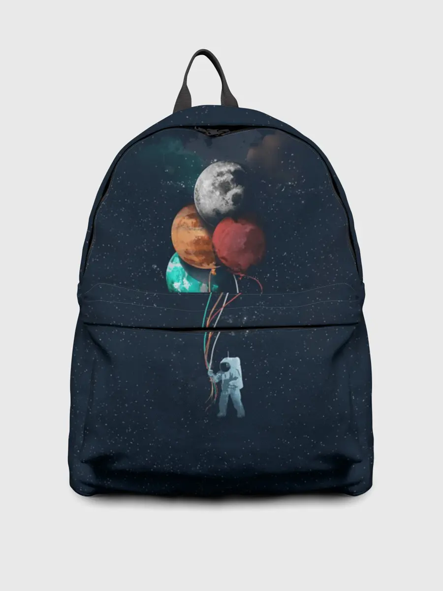 Рюкзак джинсовый / Космонавт с Планетами