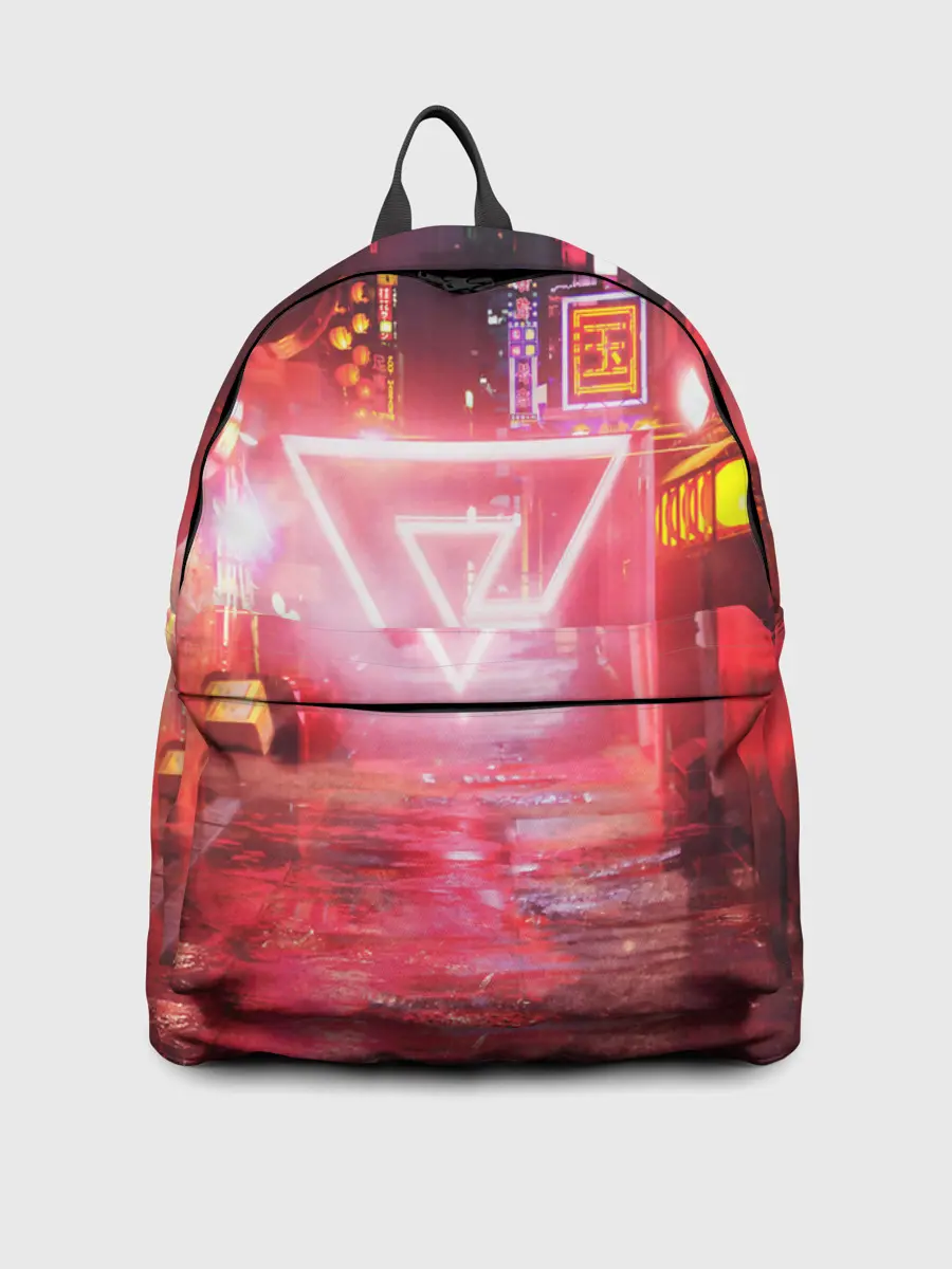 Рюкзак джинсовый / КИБЕР НЕОН