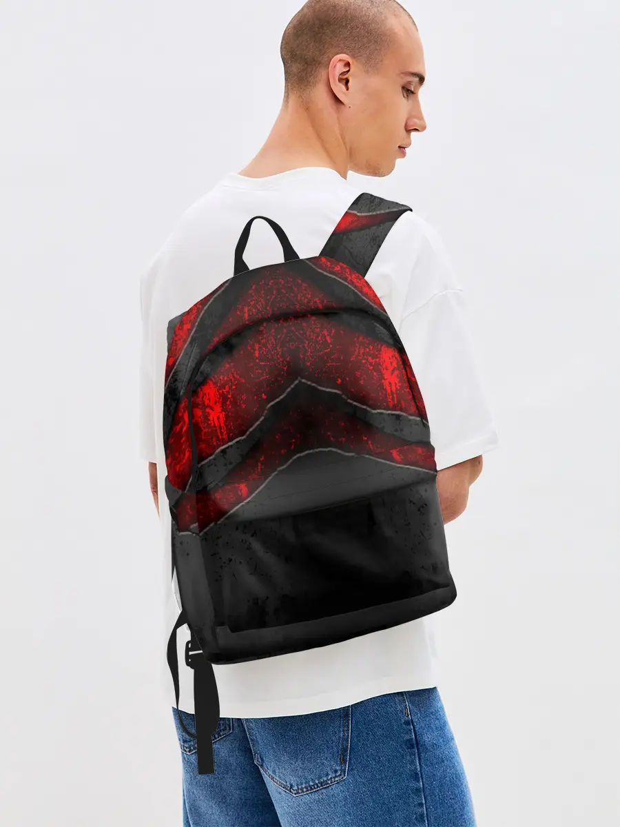 Рюкзак джинсовый / Black & Red Metal