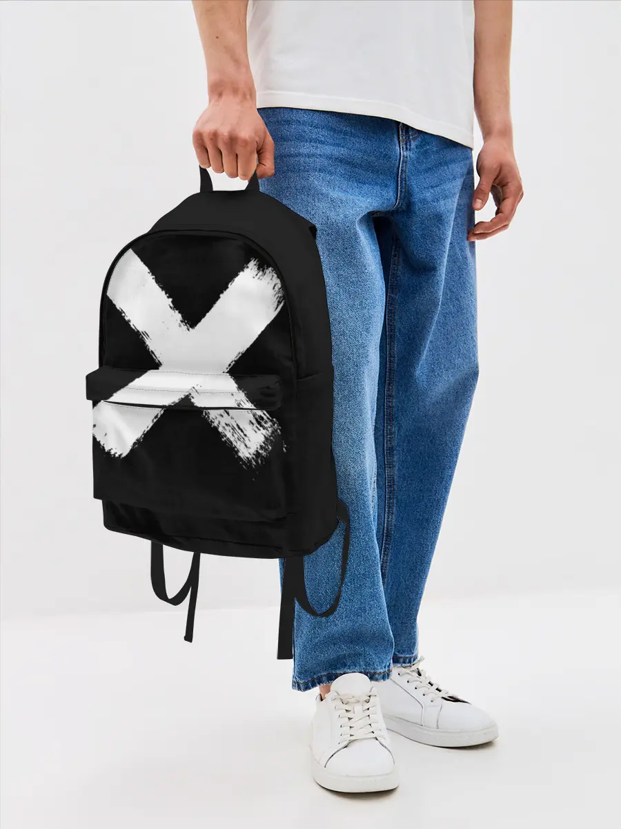 Рюкзак джинсовый / Белое перекрестие | Меченый