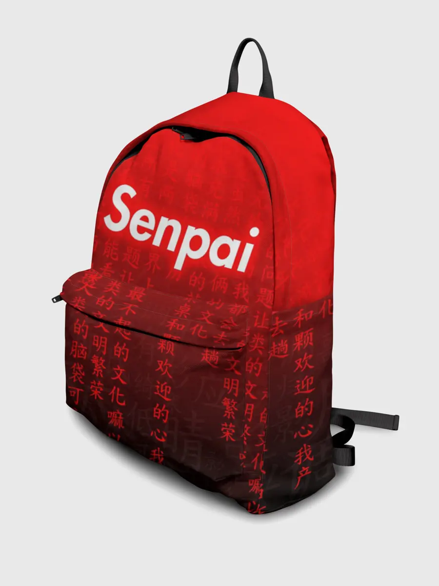 Рюкзак джинсовый / SENPAI MATRIX RED