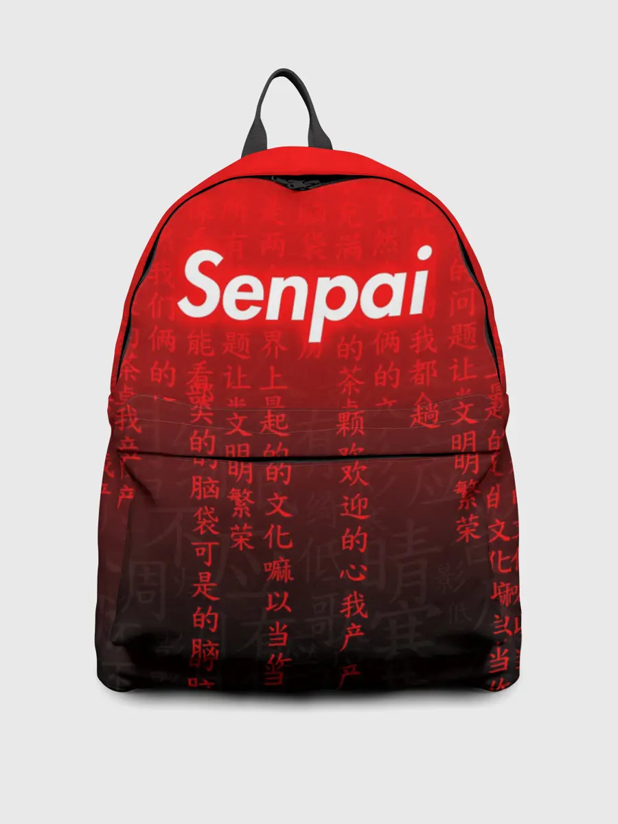 Рюкзак джинсовый / SENPAI MATRIX RED