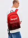 Рюкзак джинсовый / SENPAI MATRIX RED