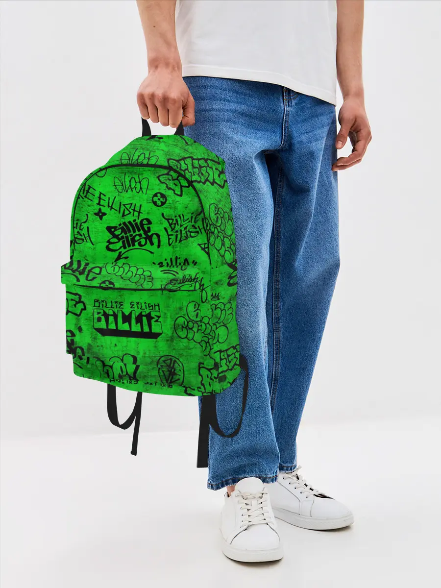 Рюкзак джинсовый / Billie Eilish Graffiti Grunge