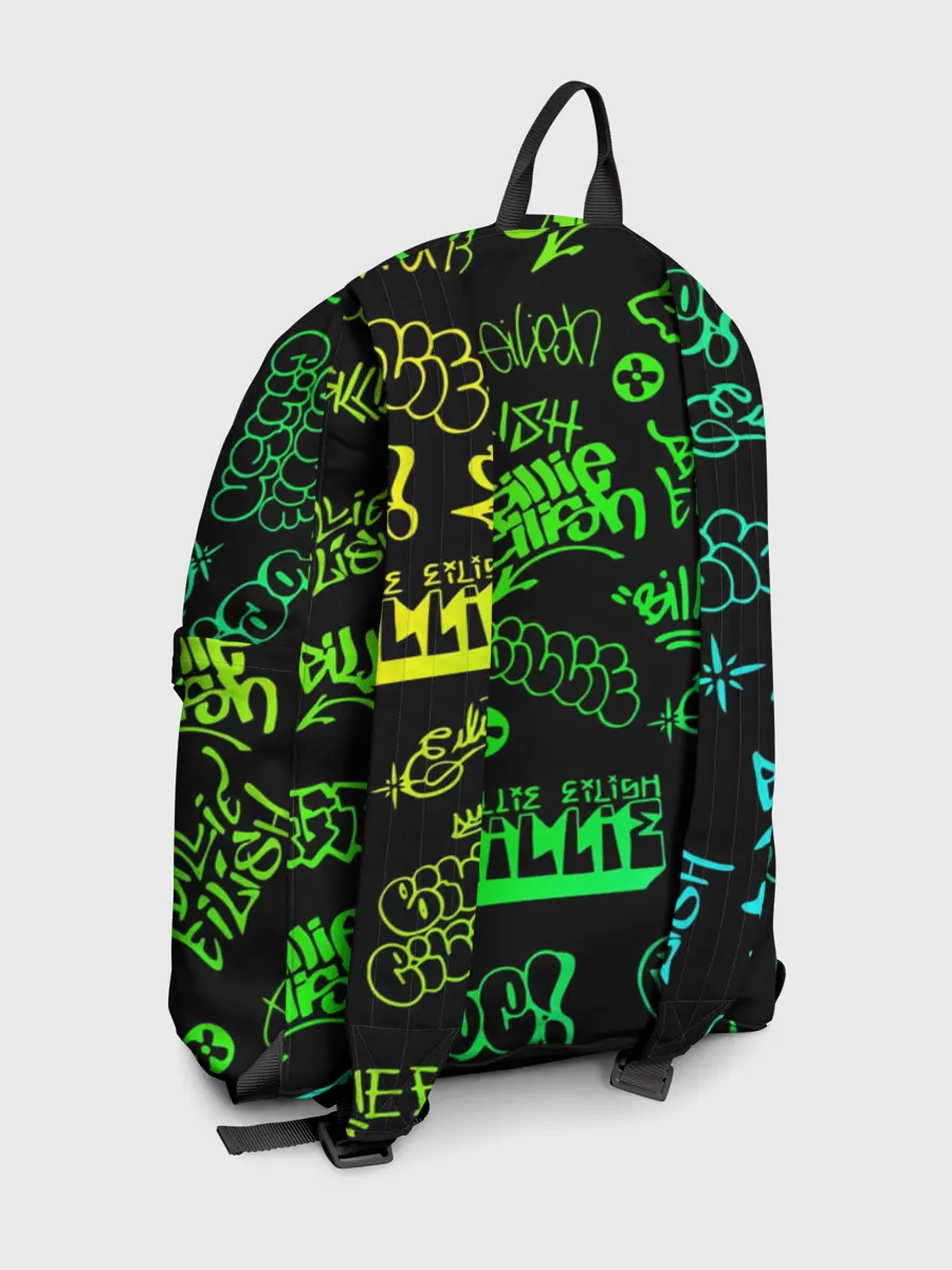 Рюкзак джинсовый / Billie Eilish Graffiti gradien