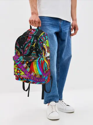 Рюкзак джинсовый / психоделика