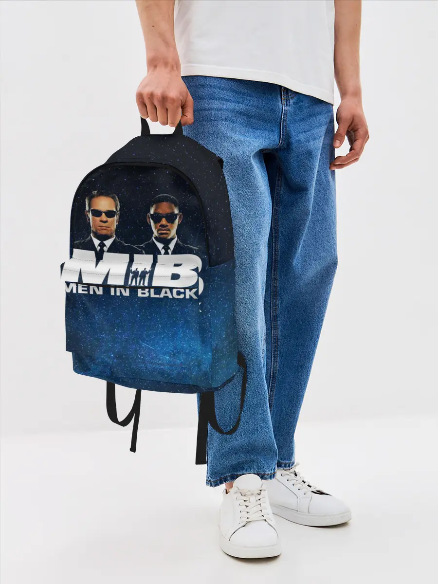 Рюкзак джинсовый / люди в черном