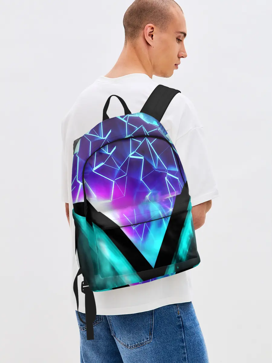 Рюкзак джинсовый / NEON GEOMETRY