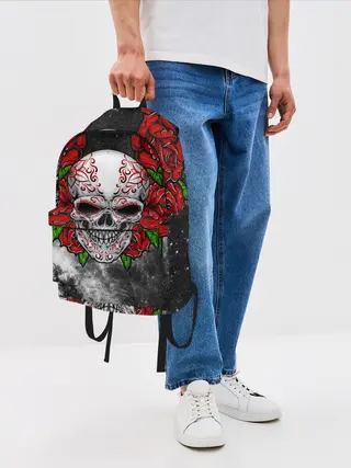 Рюкзак джинсовый / Skull and Roses