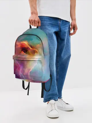 Рюкзак джинсовый / КОСМИЧЕСКИЙ КОТ