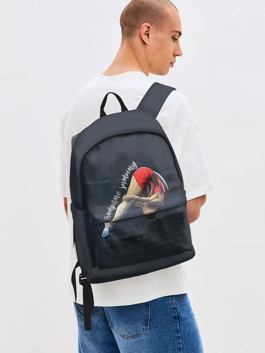 Рюкзак джинсовый / Прыжки на батуте