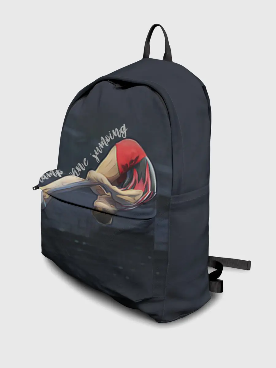 Рюкзак джинсовый / Прыжки на батуте