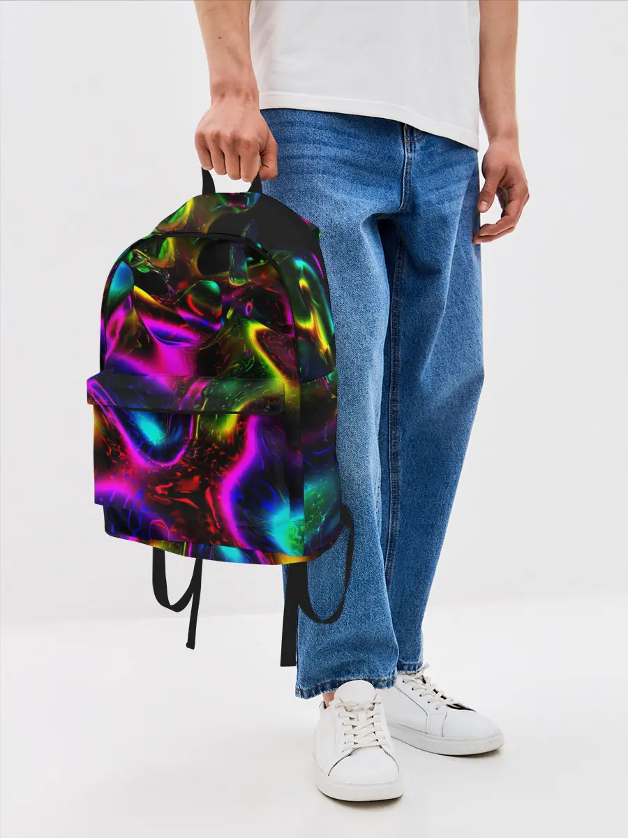 Рюкзак джинсовый / В НЕОНЕ