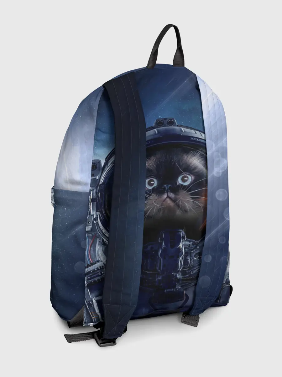 Рюкзак джинсовый / Кот космонавт