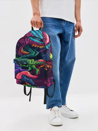 Рюкзак джинсовый / CS GO hyper beast skin