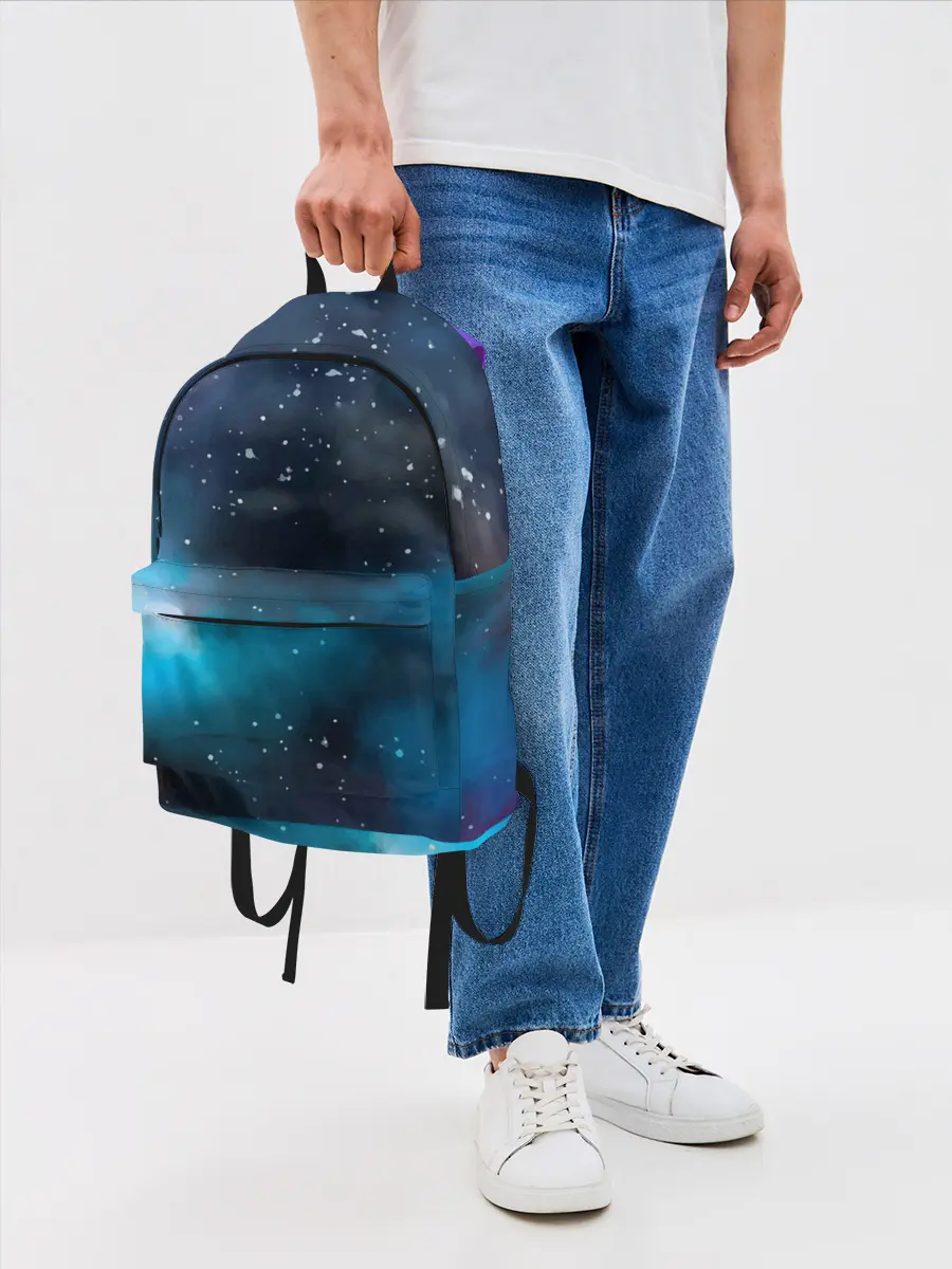 Рюкзак джинсовый / Рисованный Космос