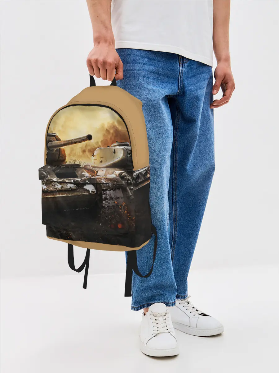 Рюкзак джинсовый / танки