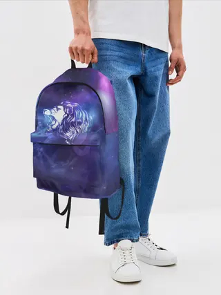 Рюкзак джинсовый / Лев
