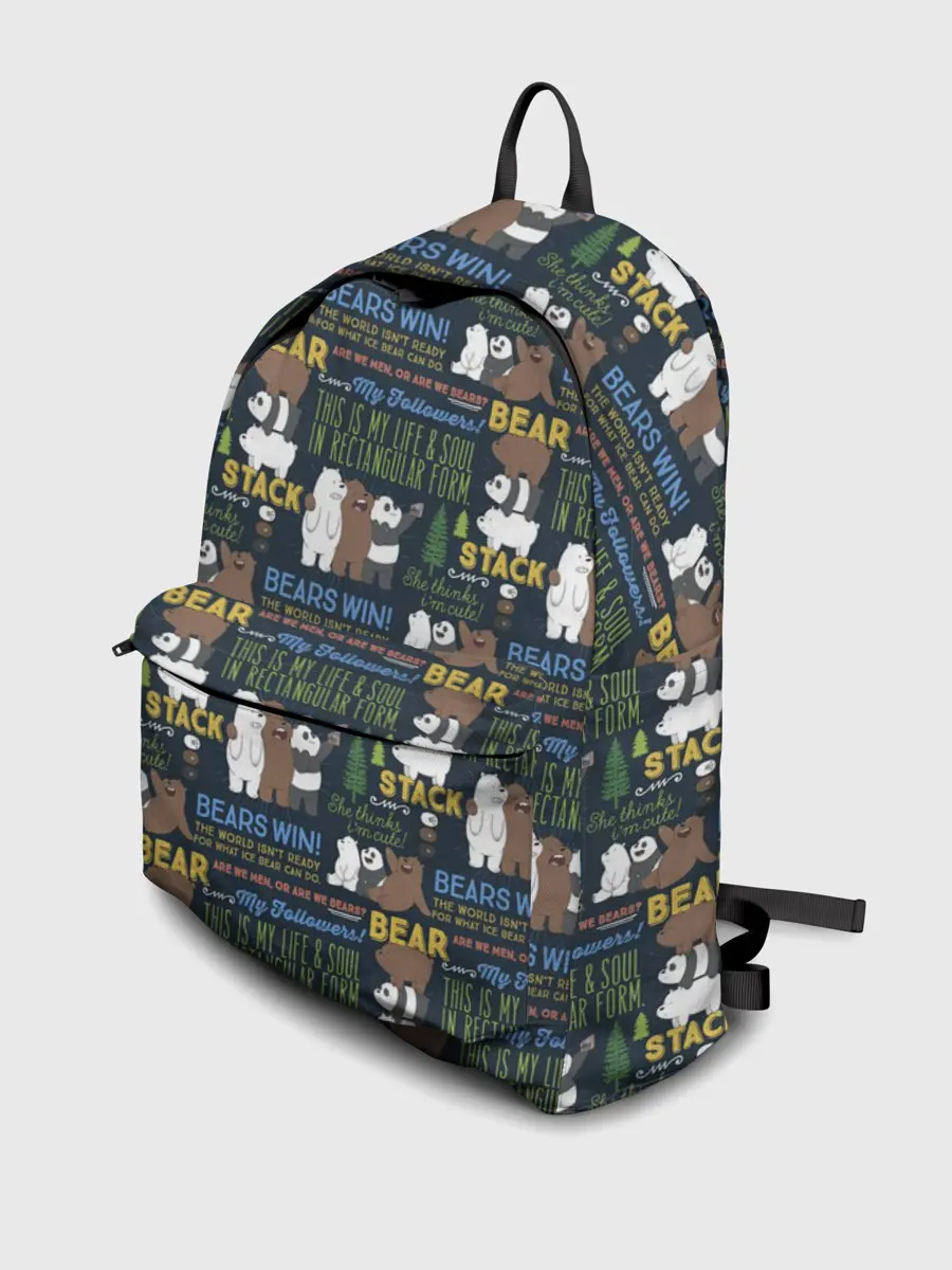 Рюкзак джинсовый / Медведи всегда побеждают