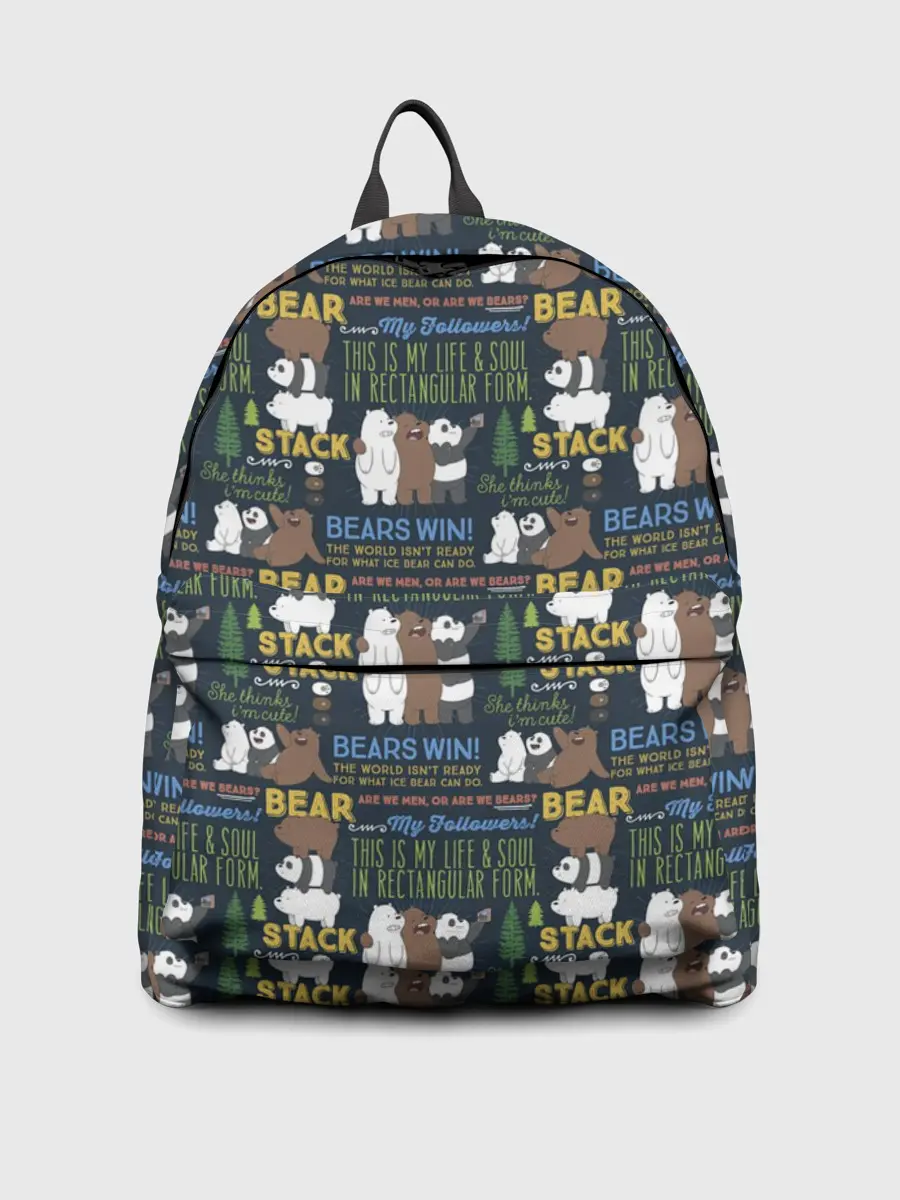 Рюкзак джинсовый / Медведи всегда побеждают