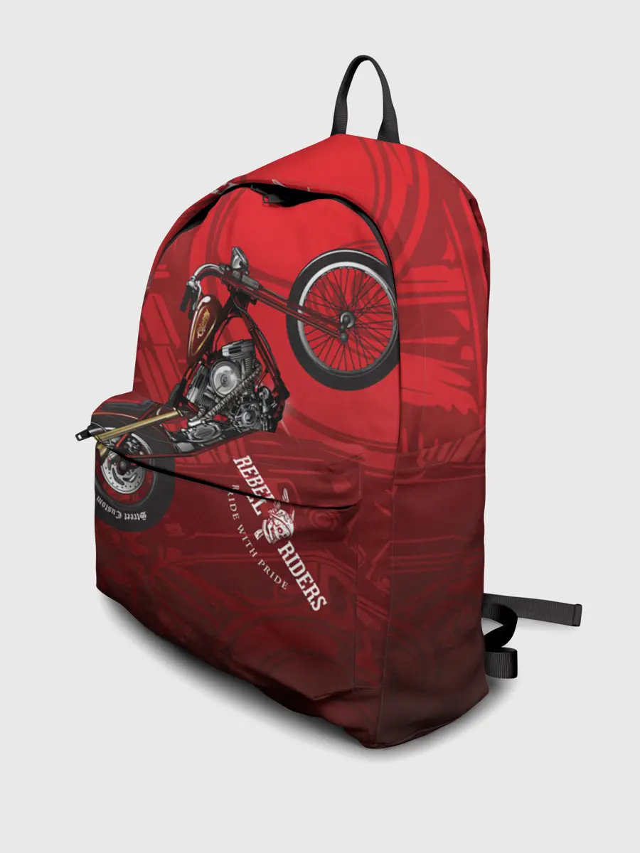 Рюкзак джинсовый / Vintage chopper motorcycle