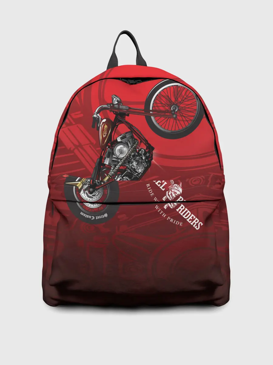 Рюкзак джинсовый / Vintage chopper motorcycle