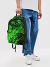 Рюкзак джинсовый / Тёмные зеленые краски