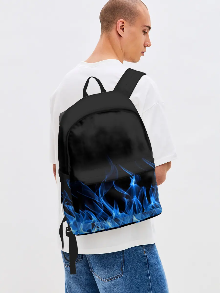 Рюкзак джинсовый / Синий Огонь