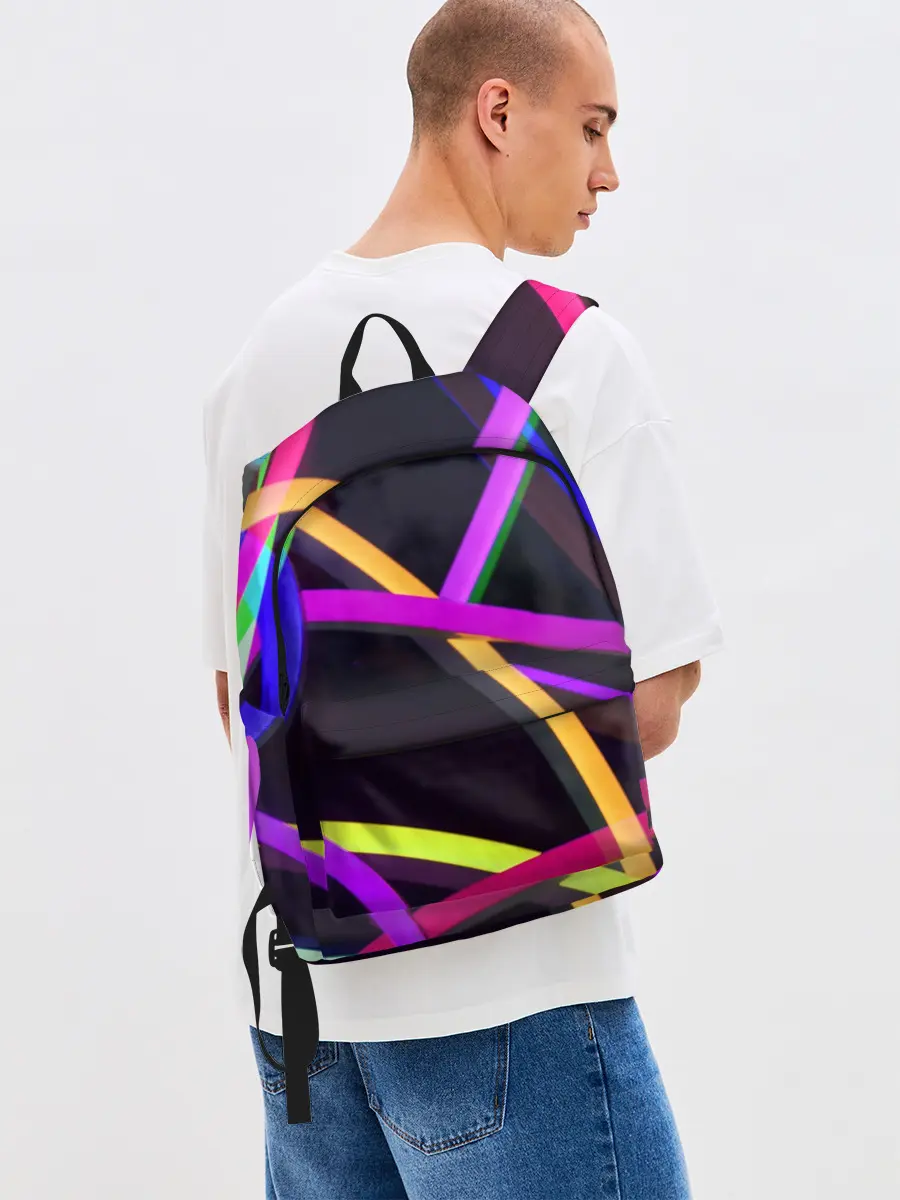 Рюкзак джинсовый / Светящиеся полосы