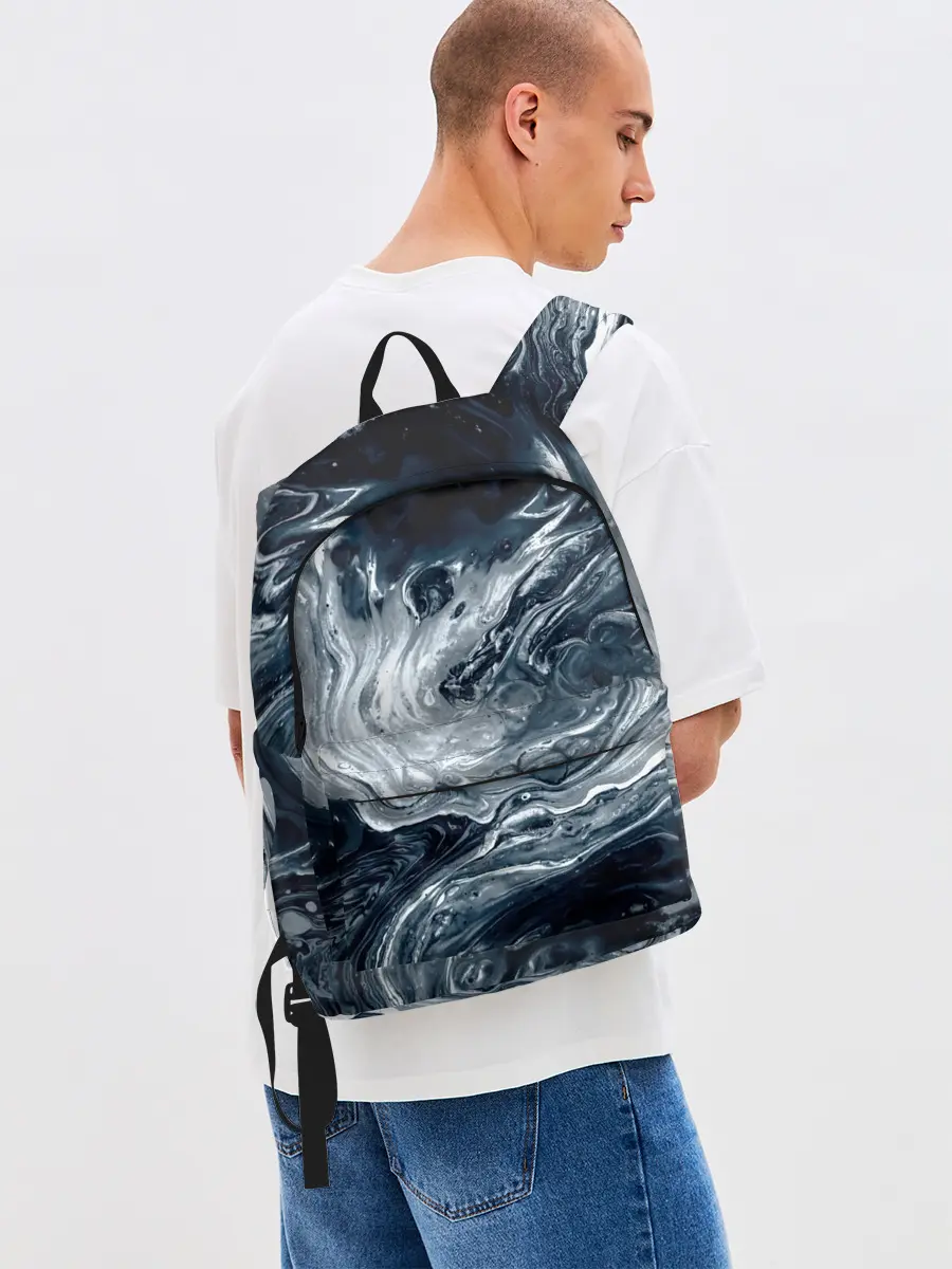 Рюкзак джинсовый / Темные холодные краски