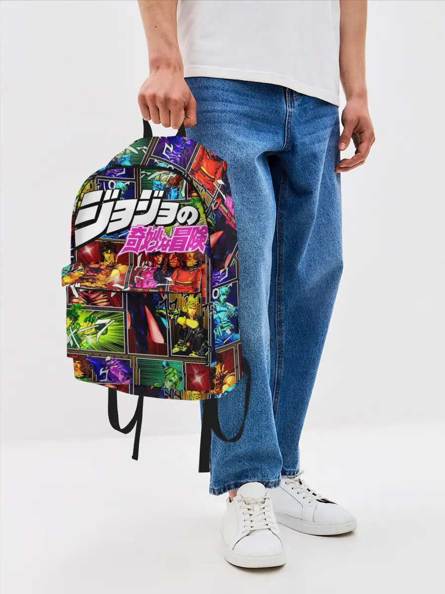 Рюкзак джинсовый / Джоджо комикс