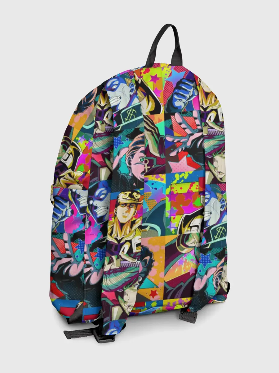 Рюкзак джинсовый / Джоджо паттерн комикс