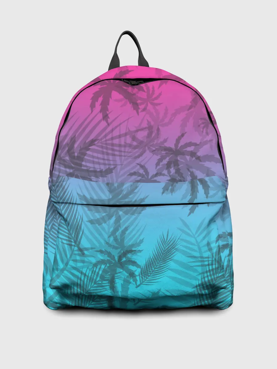 Рюкзак джинсовый / РЕТРО ПАЛЬМЫ